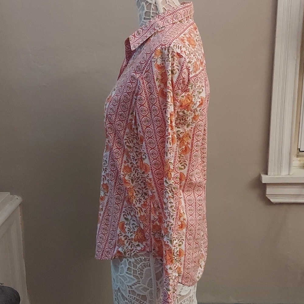 LUCKY BRAND Womens Floral Button-Down Long Sleeve Top - Picture 6 of 13